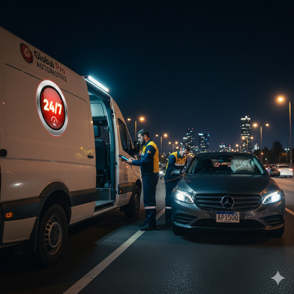 Auxilio Mecánico 24/7 en Santiago