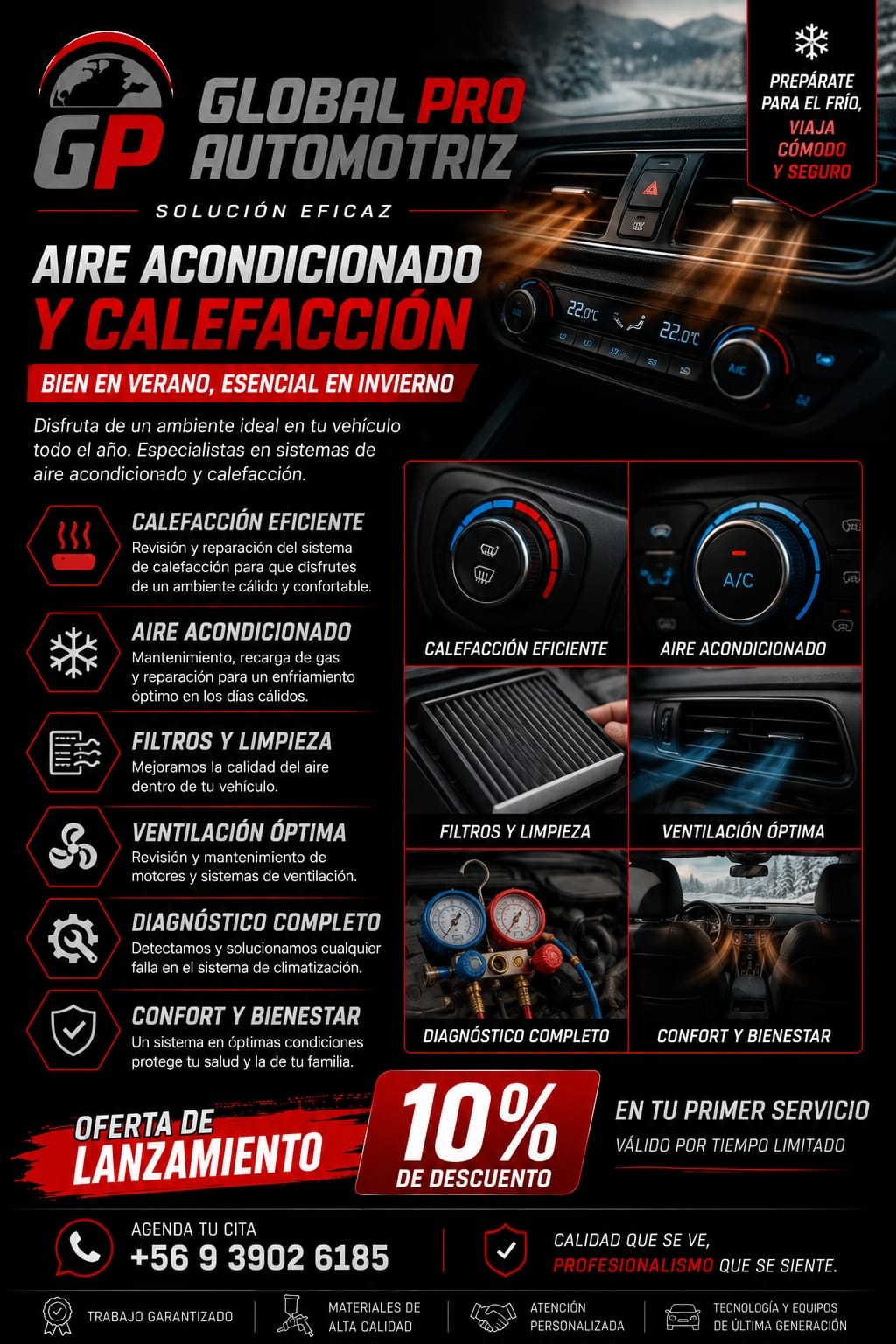 Calefaccion y climatizacion automotriz en Santiago - GlobalPro Automotriz